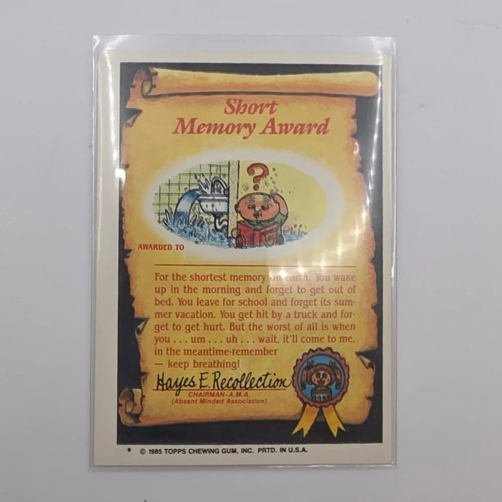 Topps Garbage Pail Kids Trading Card OS2 Charred Chad Good 54b